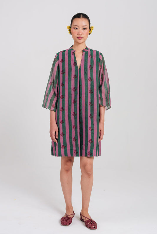 Twirl | Green - Purple Shift Dress — image 1