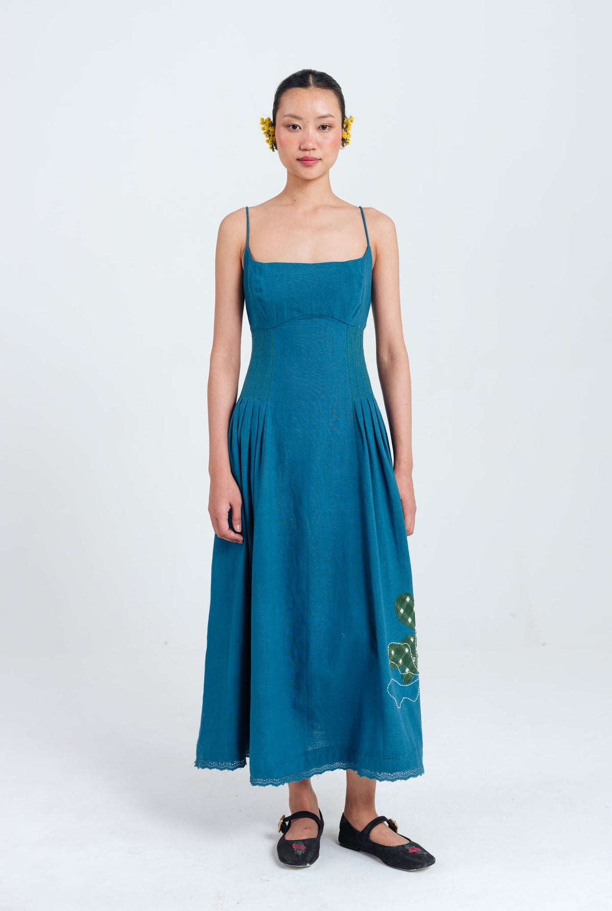 Ether | Blue Pleated Dress — image 1