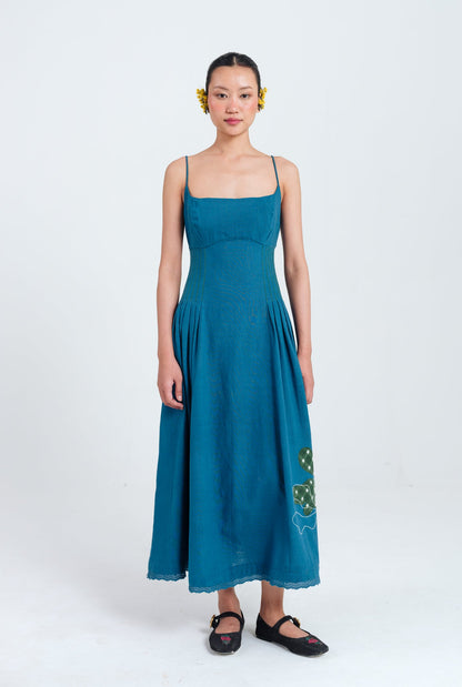 Ether | Blue Pleated Dress — image 1