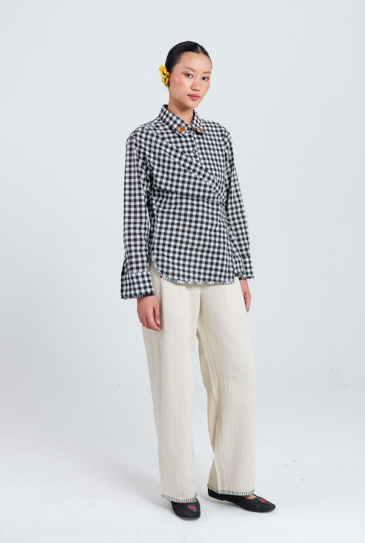 Groove | Black - White Wrap Shirt — image 1