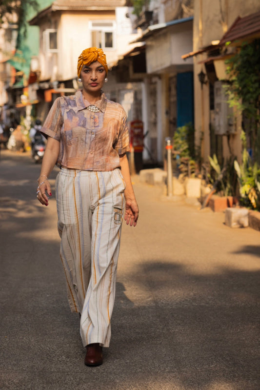 Cinema | Crop Handpainted Shirt — image 1
