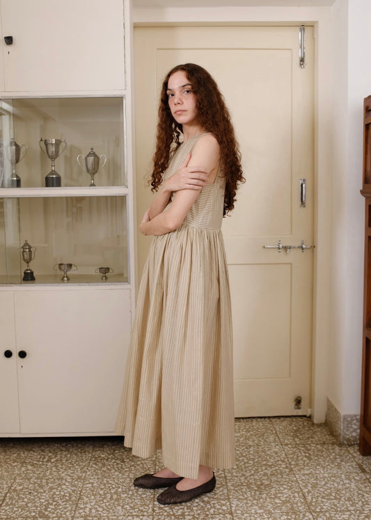 Alaia | Slim Stripes Cotton Dress — image 1