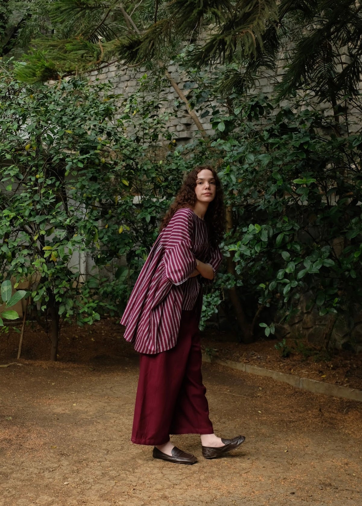 Alana | Wine stripes Top — image 1