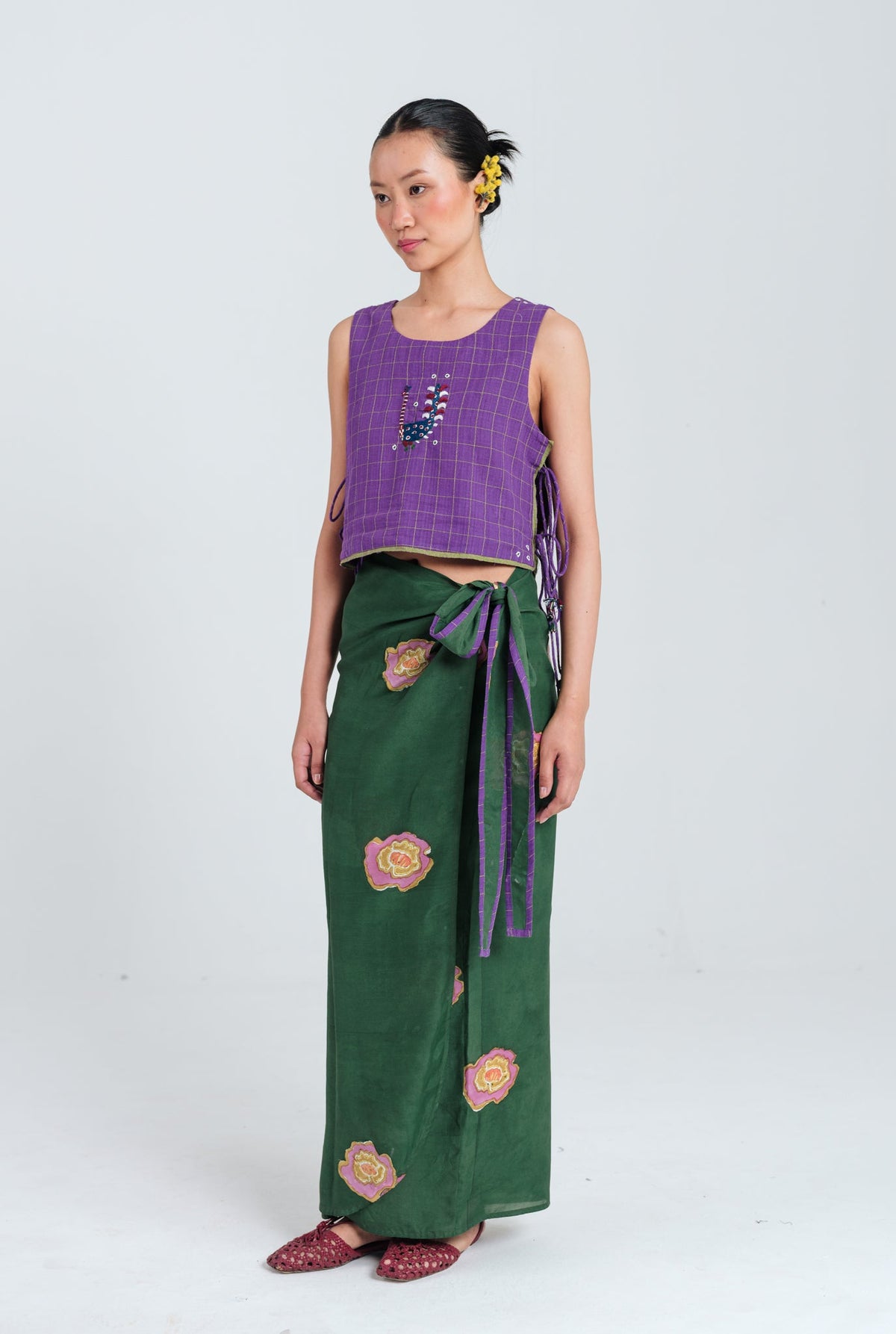 Flow | Green Wrap Skirt — image 1