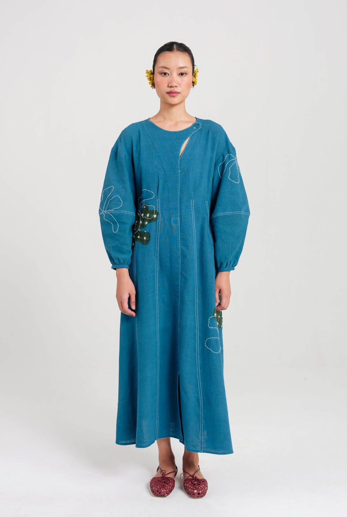 Ether | Blue Handloom Day Dress — image 1
