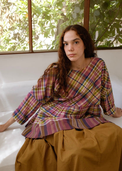 Poppy | Straight Red Cotton Top — image 1