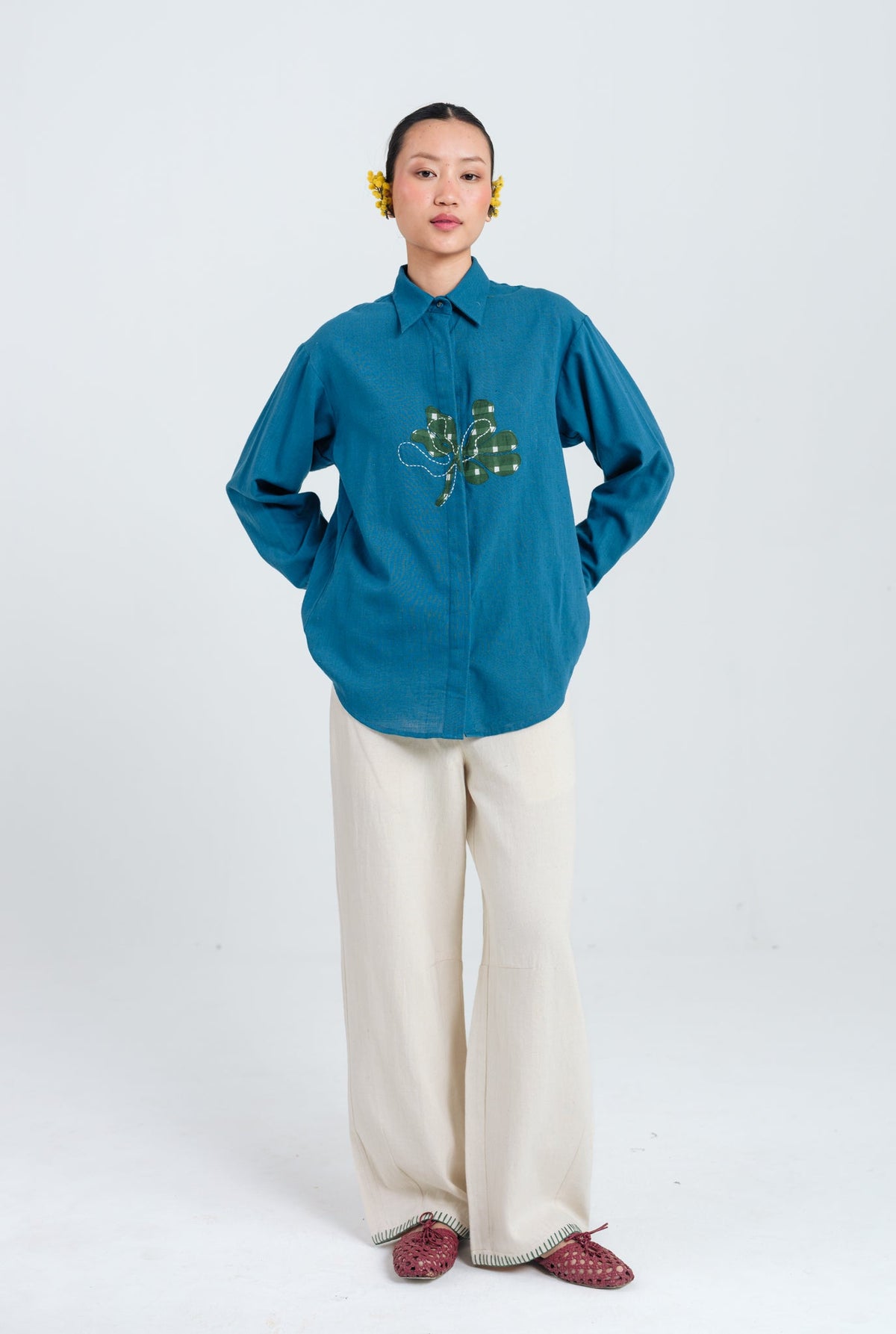Ether | Blue Handloom Shirt — image 1