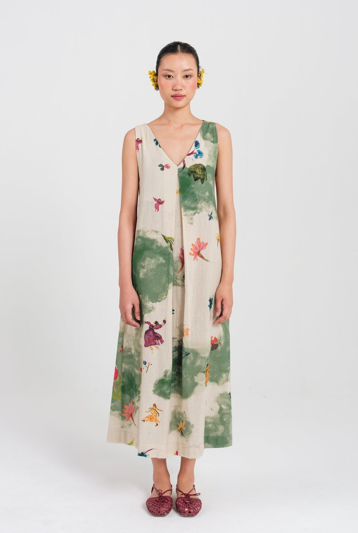 Sway | Green - Beige Day Dress — image 1