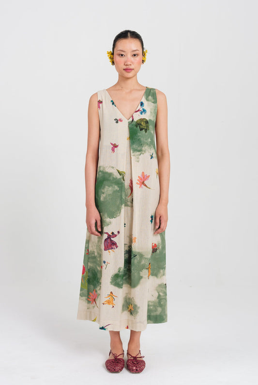 Sway | Green - Beige Day Dress — image 1