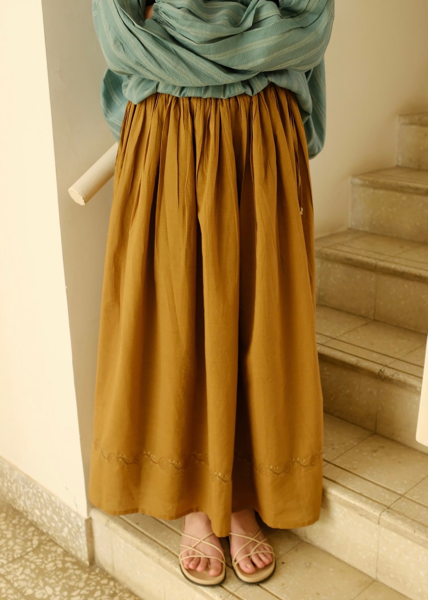 Della | Red Cotton Skirt — image 1
