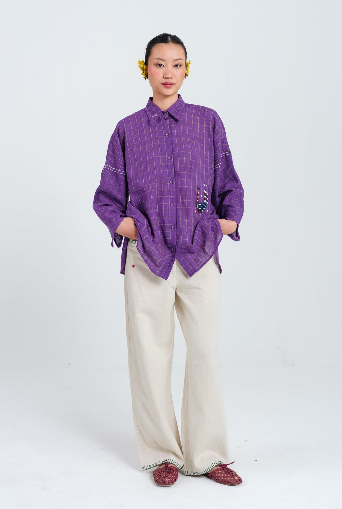 Drift | Purple Handloom Shirt — image 1