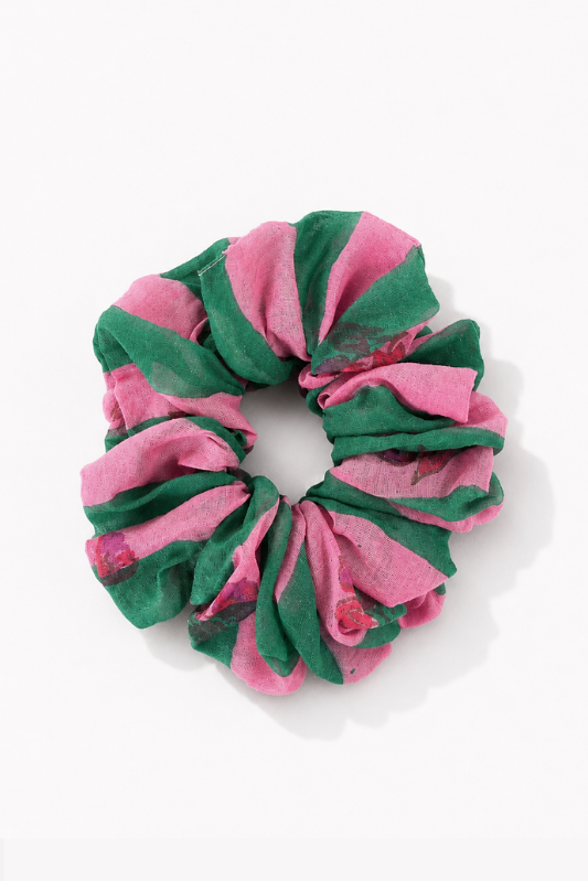 Twirl | Green - Purple Scrunchie — image 1