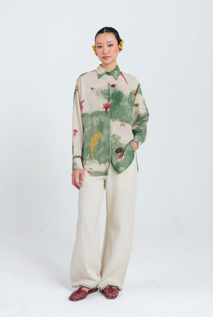 Sway | Green - Beige Shirt — image 1