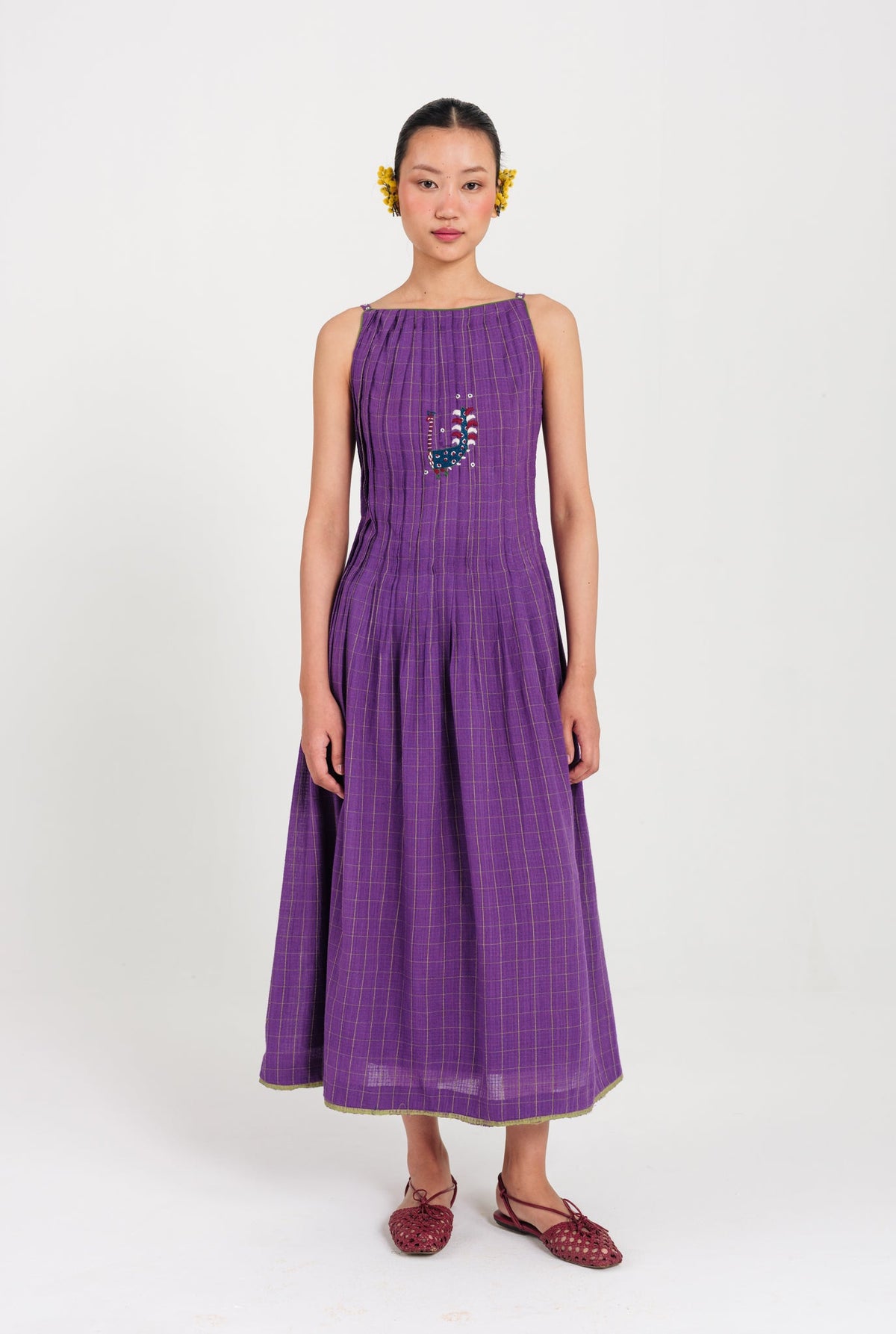 Drift | Purple Pleated Dress — image 1