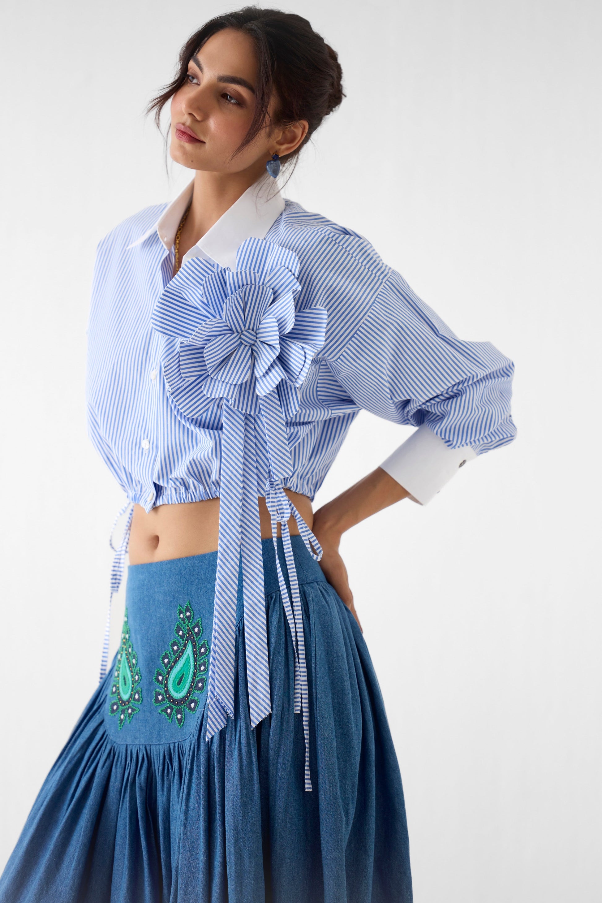 AZURE CROP SHIRT | SHIRT — image 2