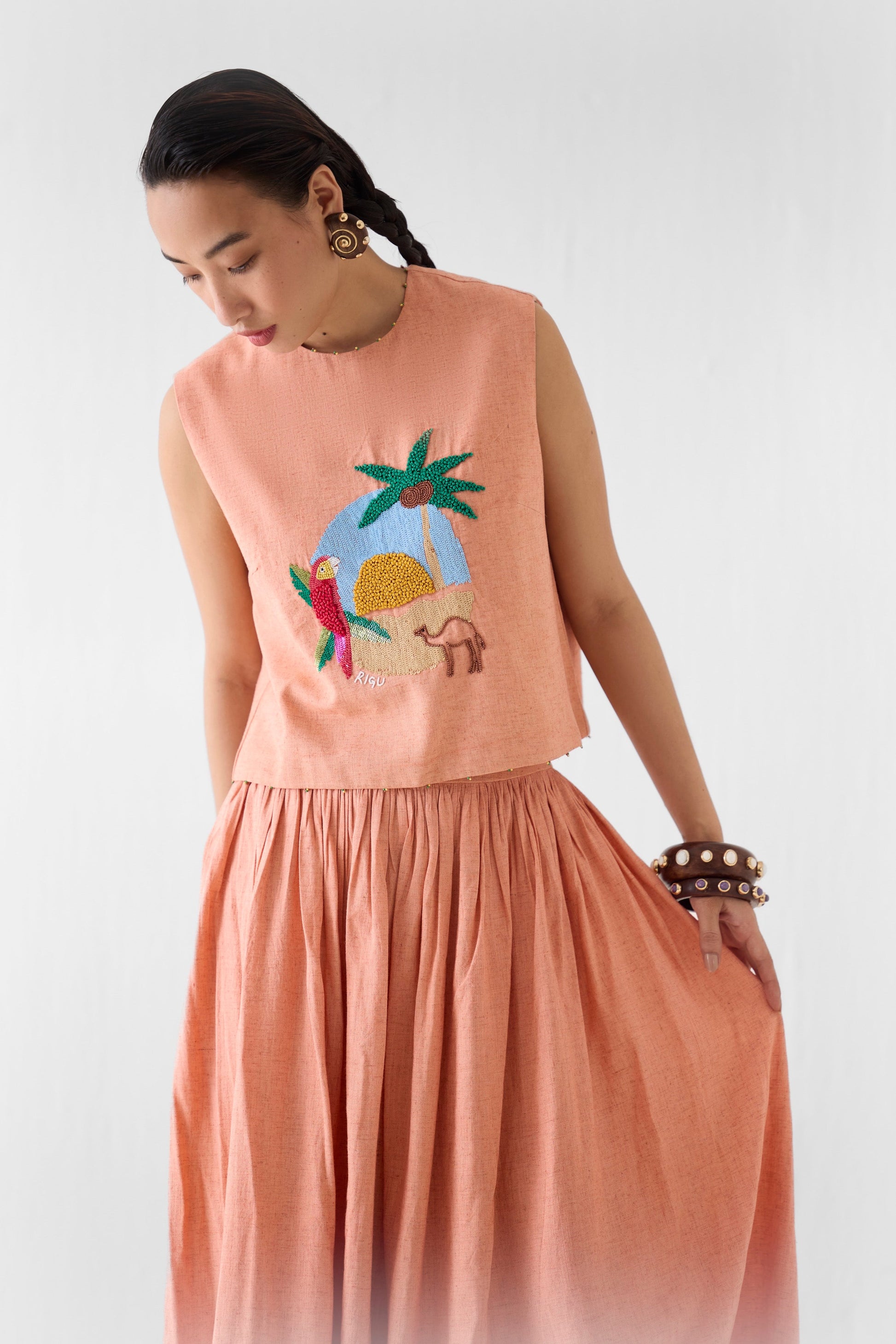 SAHARA LINEN CROP TOP & SKIRT CO-ORD | Co-ord — image 2