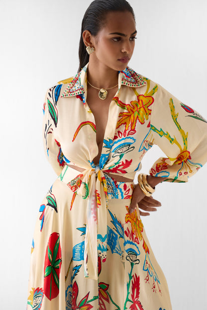 SANGANER CROP TOP & SKIRT | Co-ord — image 2