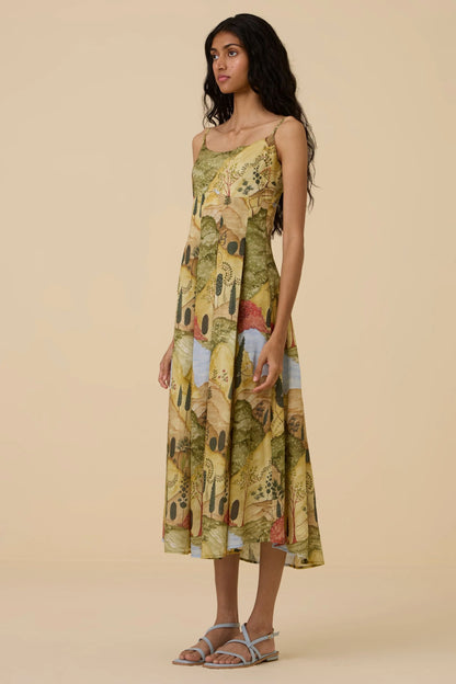 Ai | Ochre Print Dress