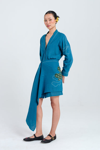 Ether | Blue Handloom Tunic Dress — image 2