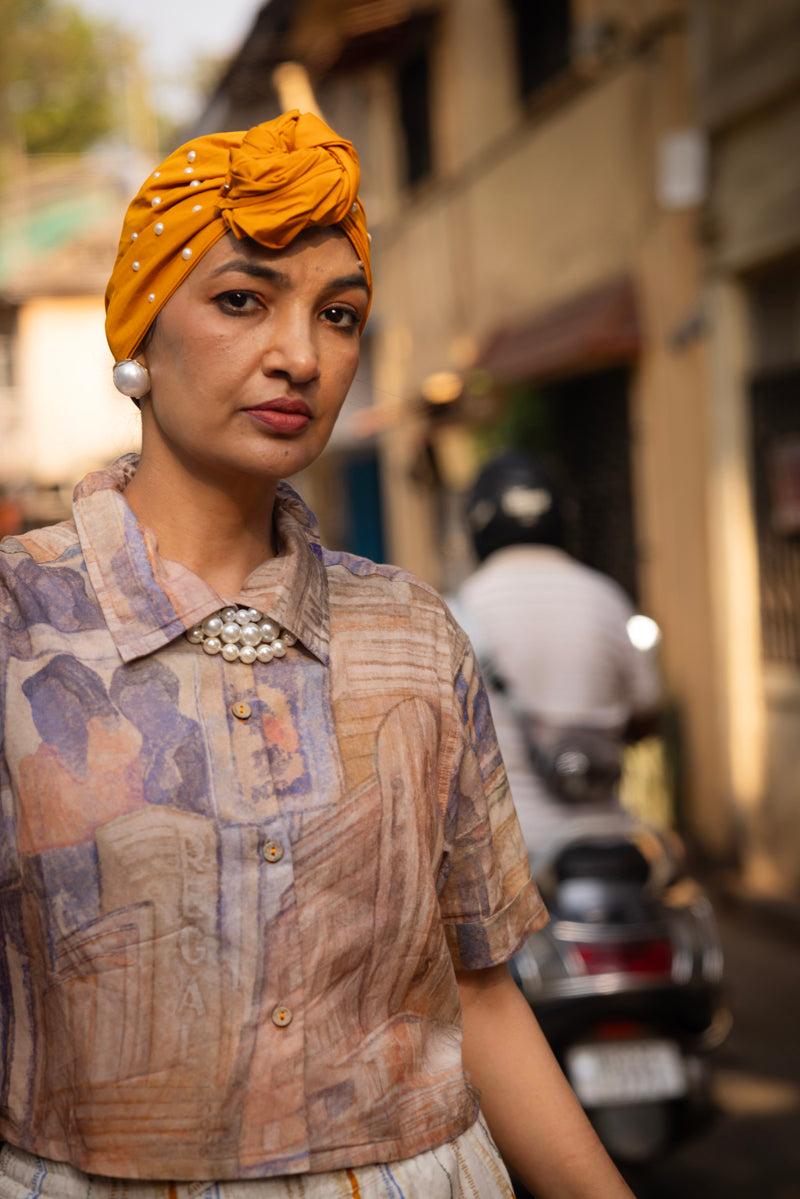 Cinema | Crop Handpainted Shirt — image 2