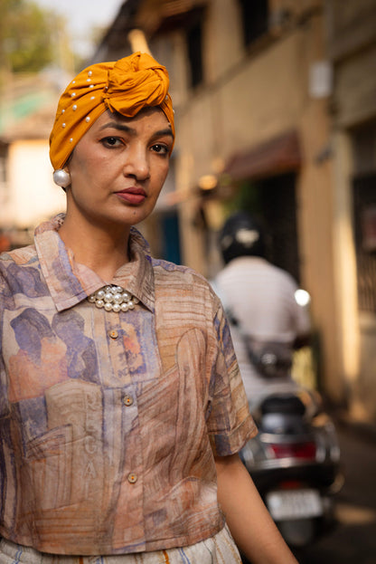 Cinema | Crop Handpainted Shirt — image 2
