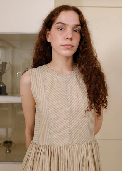 Alaia | Slim Stripes Cotton Dress — image 2