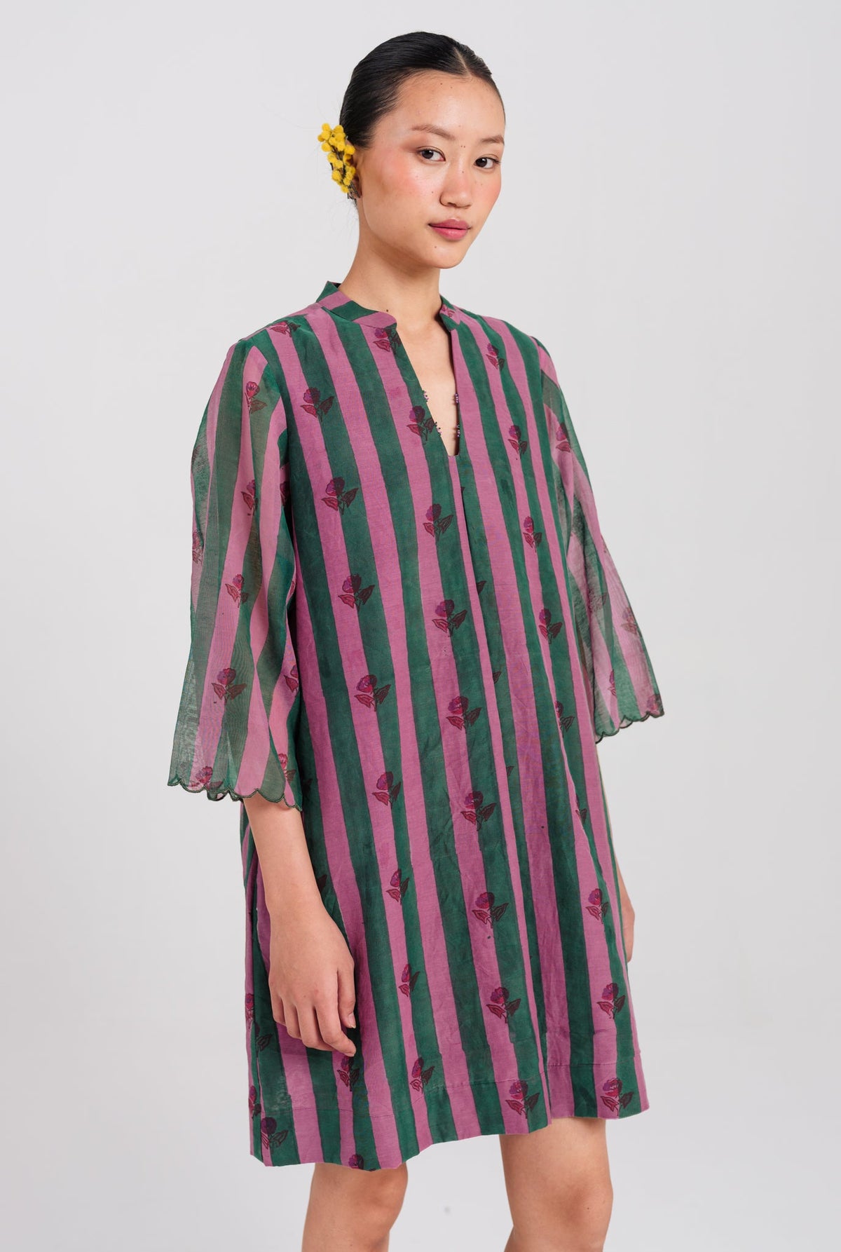 Twirl | Green - Purple Shift Dress — image 2