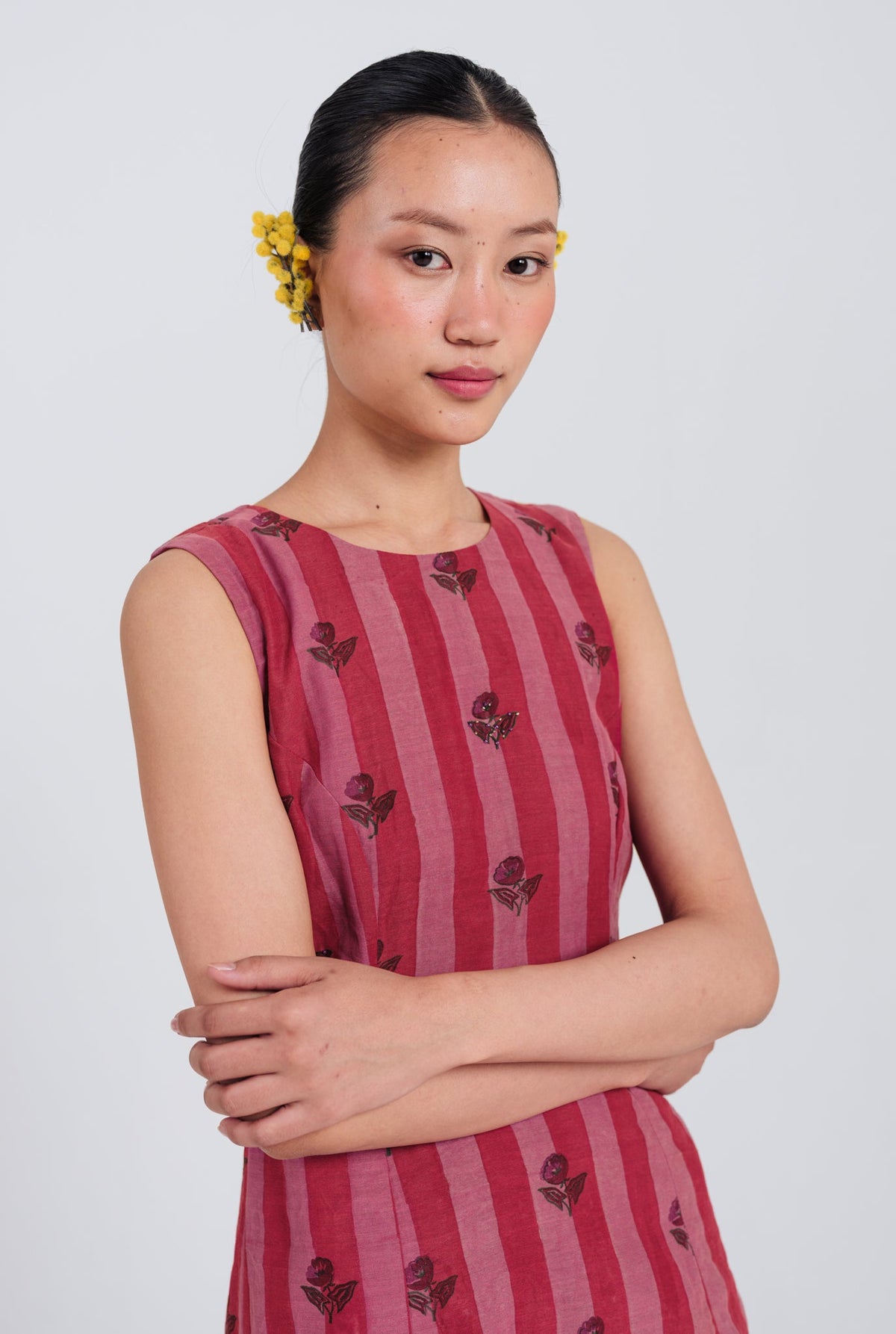 Spring | Red - Pink Asymmetric Dress — image 2
