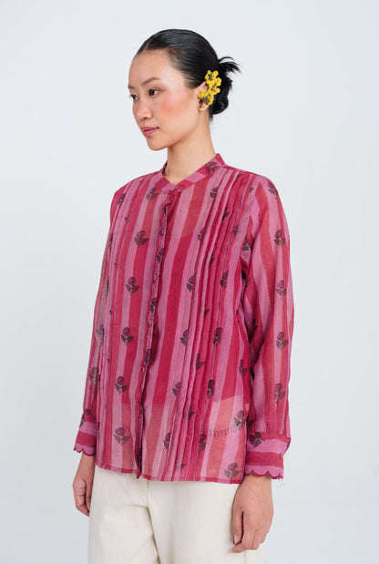Spring | Red - Pink Scallop Shirt — image 2