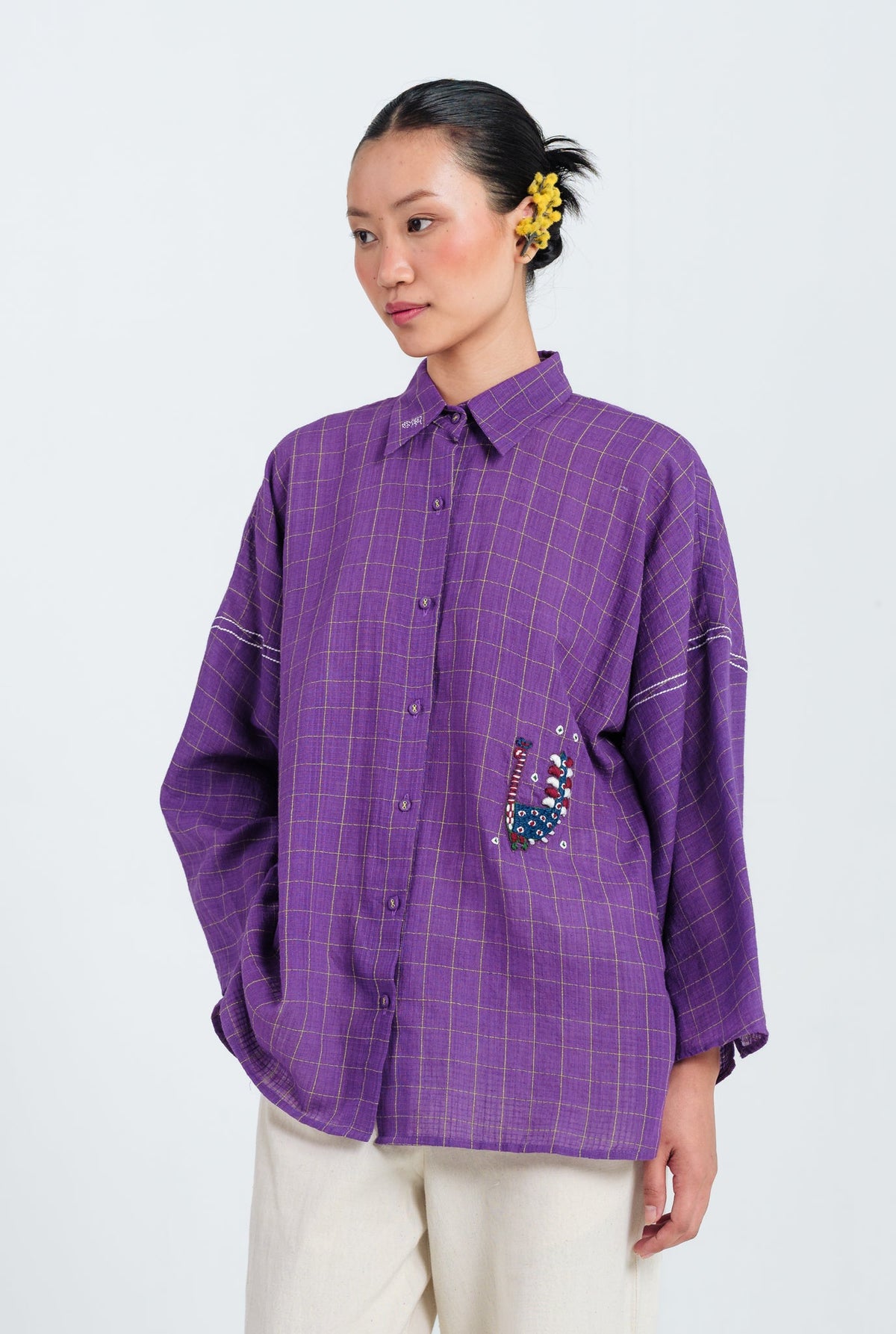 Drift | Purple Handloom Shirt — image 2