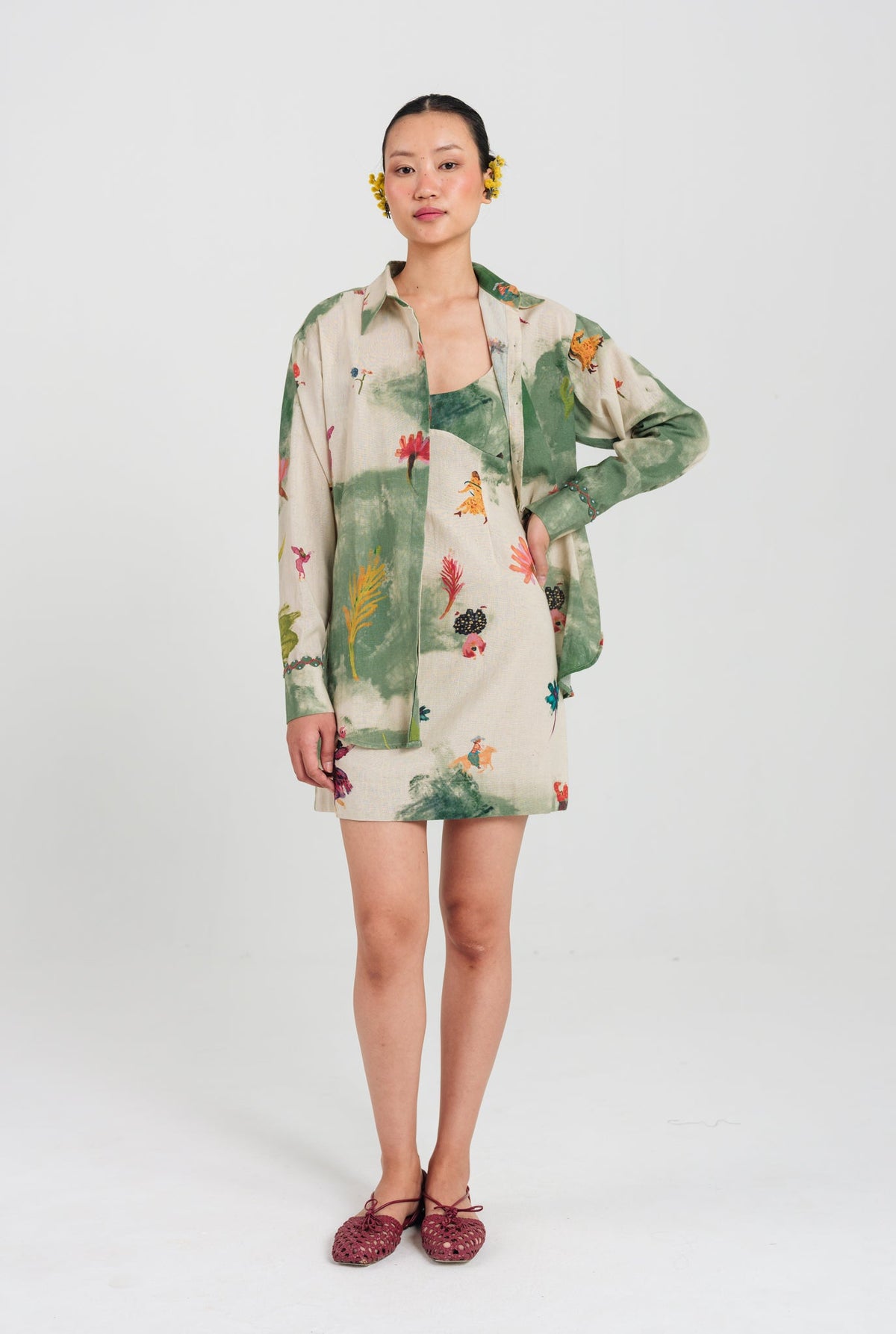 Sway | Green - Beige Shirt — image 2