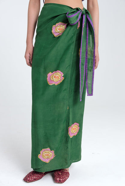 Flow | Green Wrap Skirt — image 2