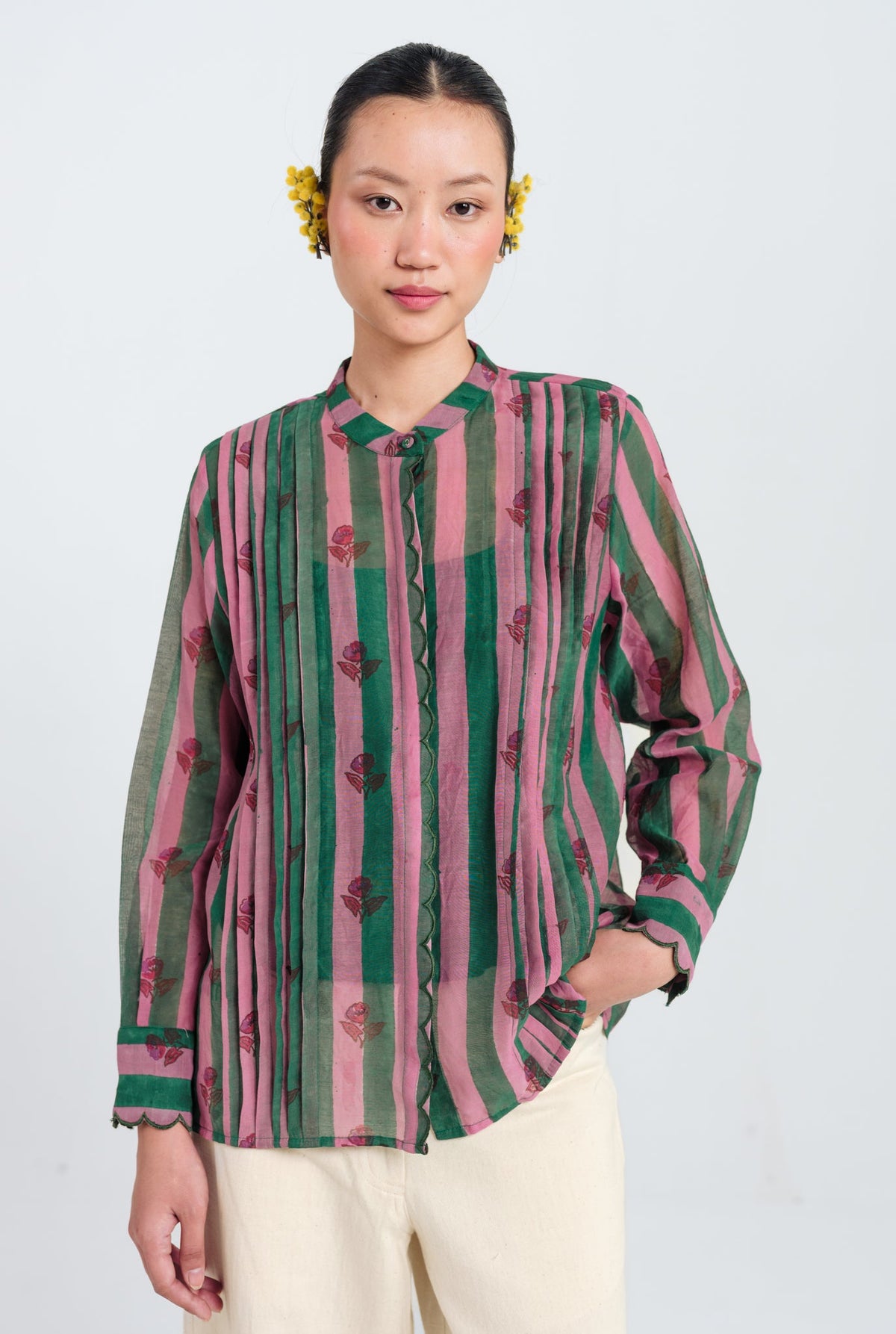 Twirl | Green - Purple Scallop Shirt — image 2
