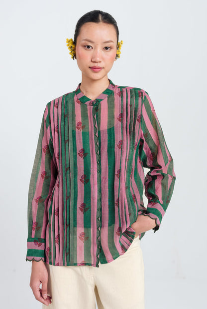 Twirl | Green - Purple Scallop Shirt — image 2