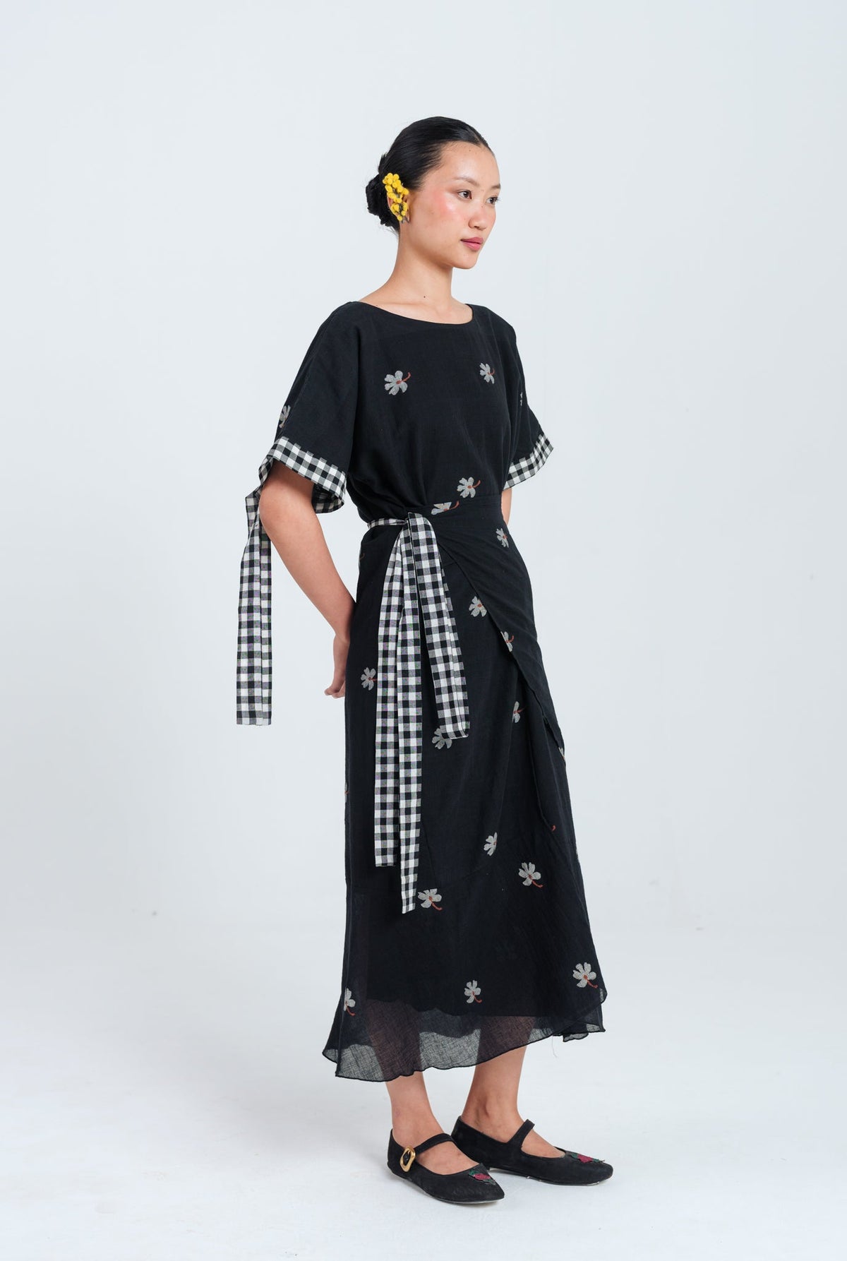 Leap | Black Tie-Up Dress — image 2
