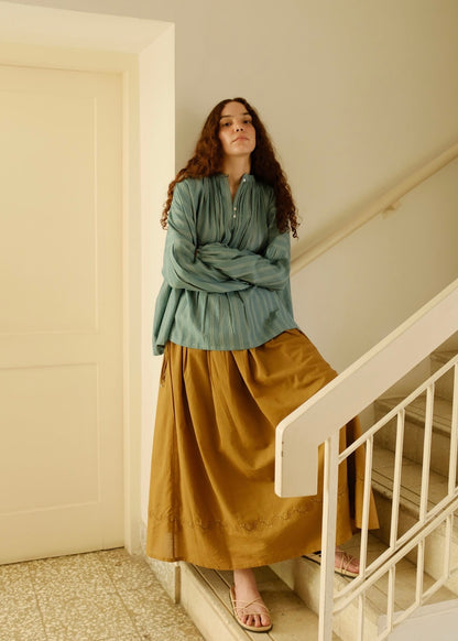 Della | Red Cotton Skirt — image 2