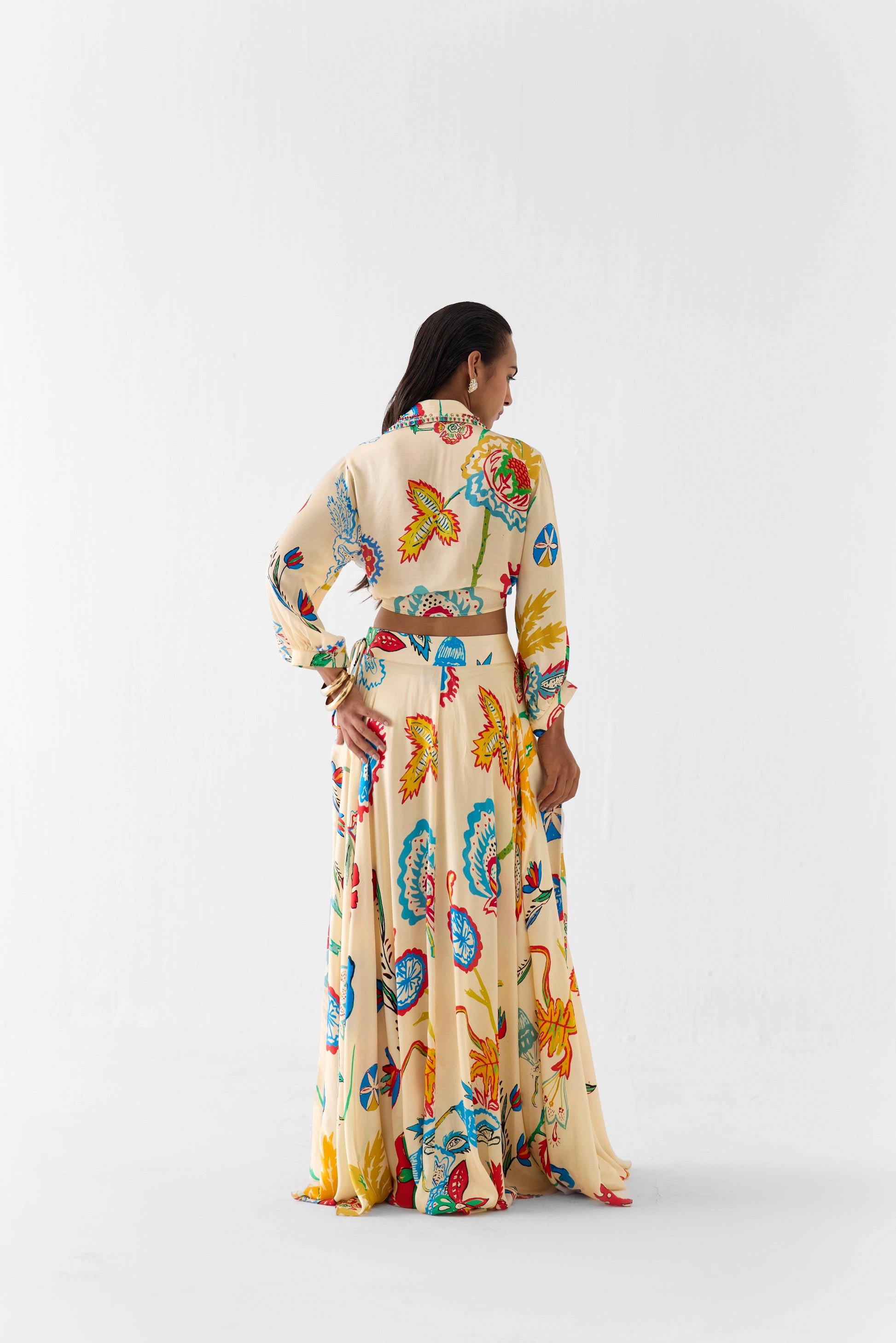 SANGANER CROP TOP & SKIRT | Co-ord — image 3