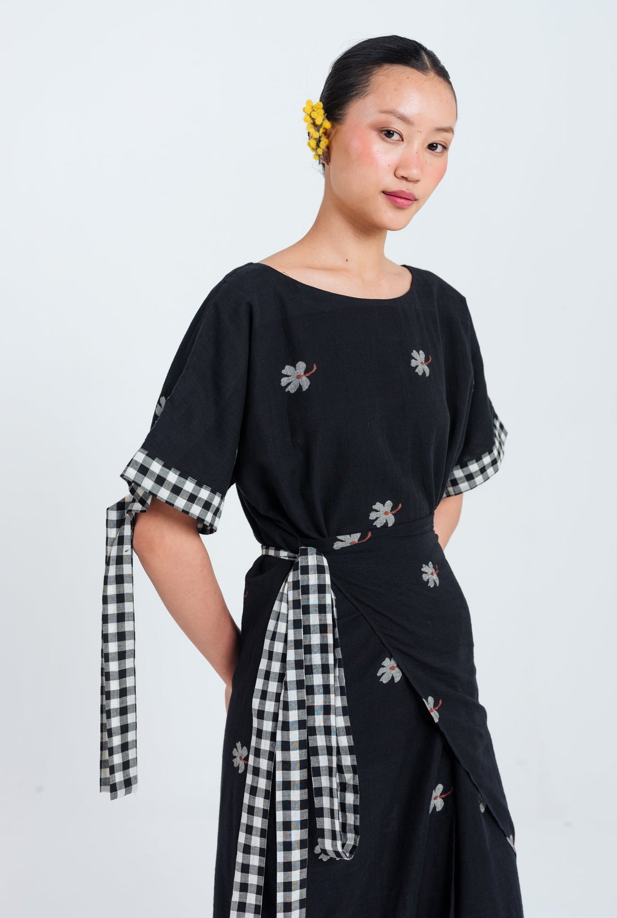 Leap | Black Tie-Up Dress — image 3