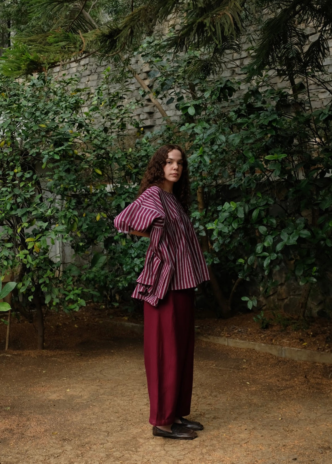 Alana | Wine stripes Top — image 3