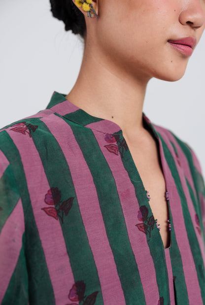 Twirl | Green - Purple Shift Dress — image 3
