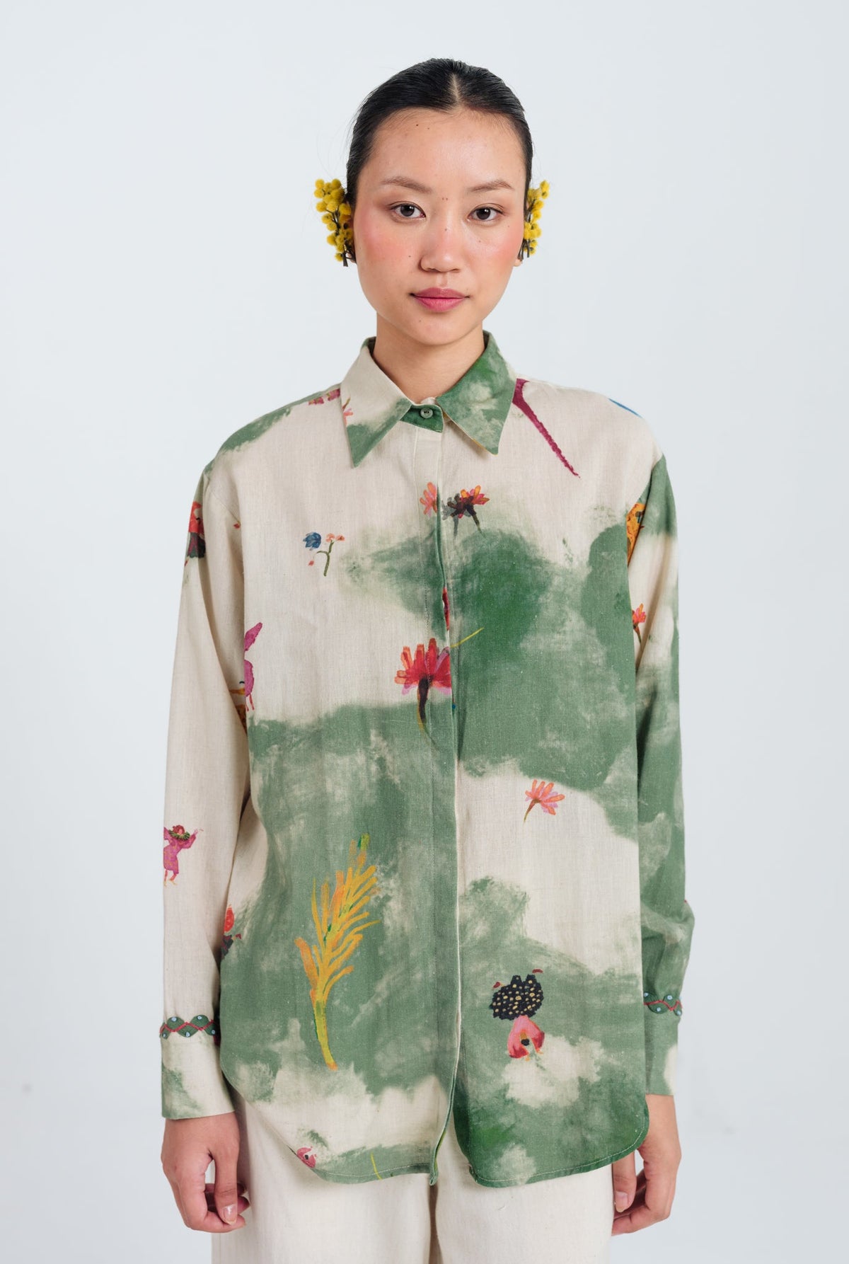 Sway | Green - Beige Shirt — image 3