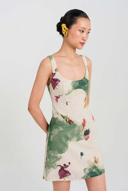 Sway | Green - Beige Short Dress — image 3