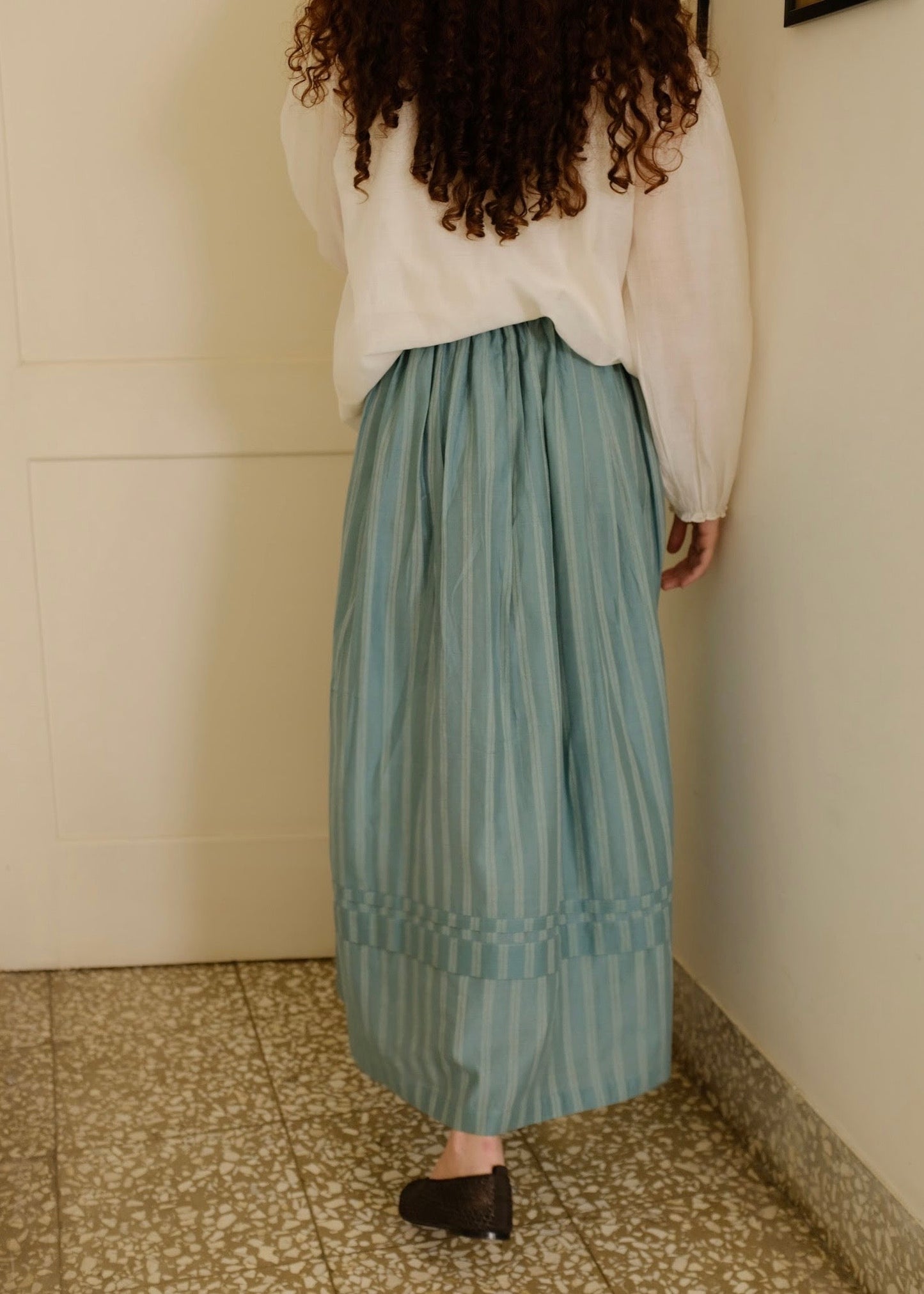 Wren | Stripes Silk Skirt — image 3