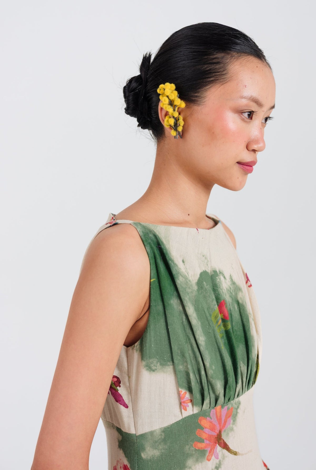 Sway | Green - Beige Panel Dress — image 3