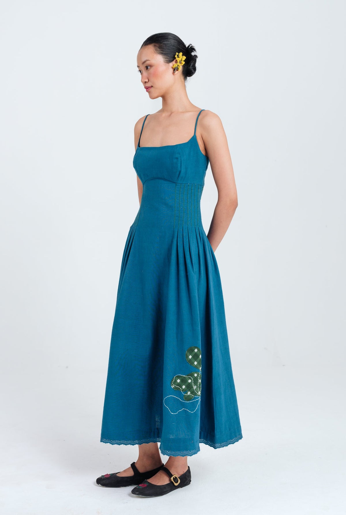 Ether | Blue Pleated Dress — image 3