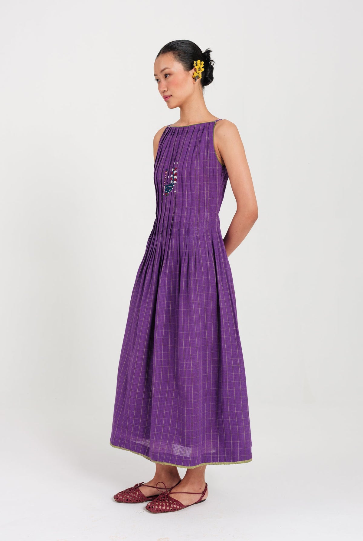 Drift | Purple Pleated Dress — image 3