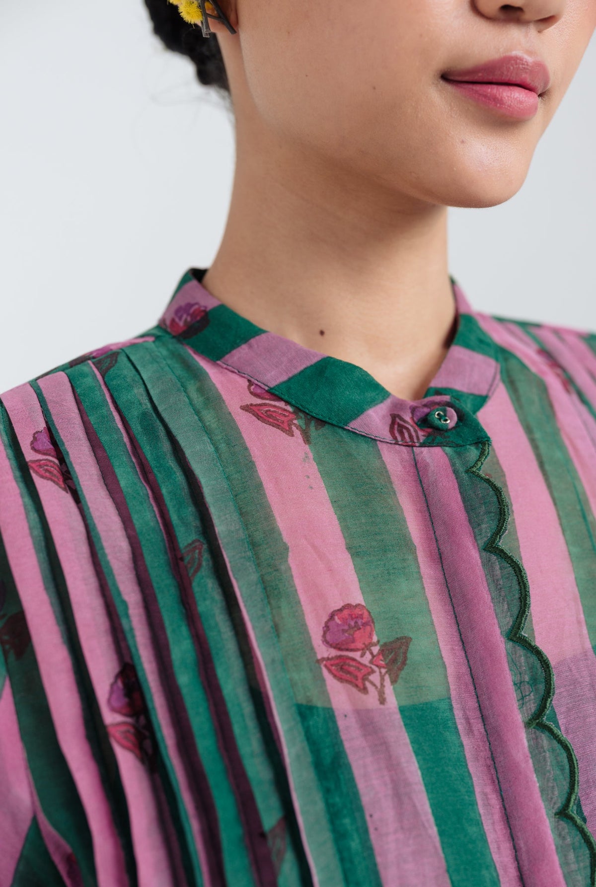 Twirl | Green - Purple Scallop Shirt — image 3