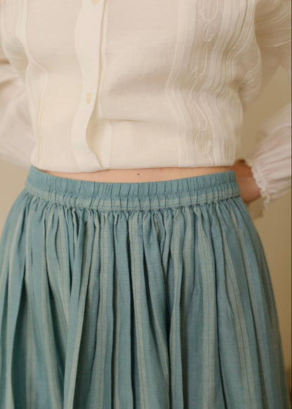 Wren | Stripes Silk Skirt — image 4