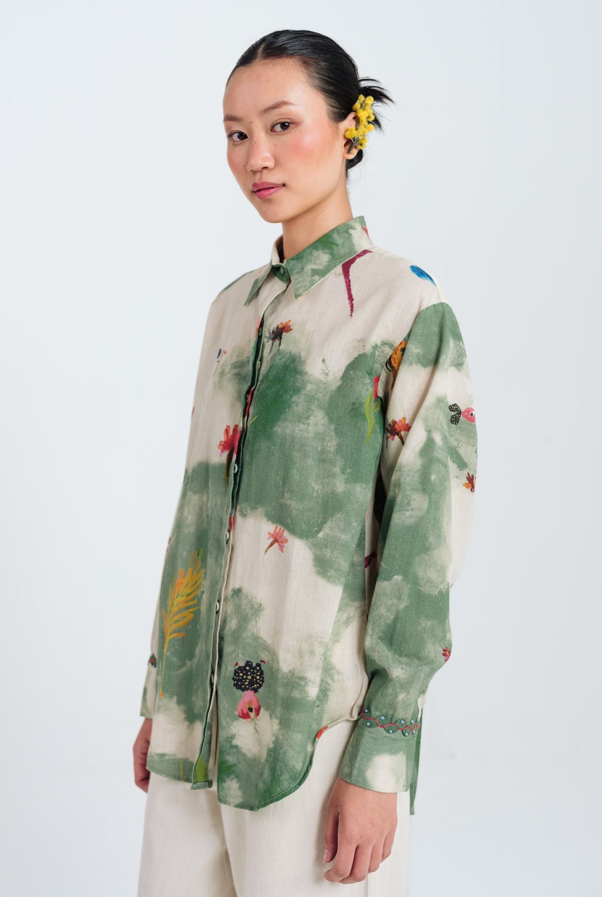 Sway | Green - Beige Shirt — image 4
