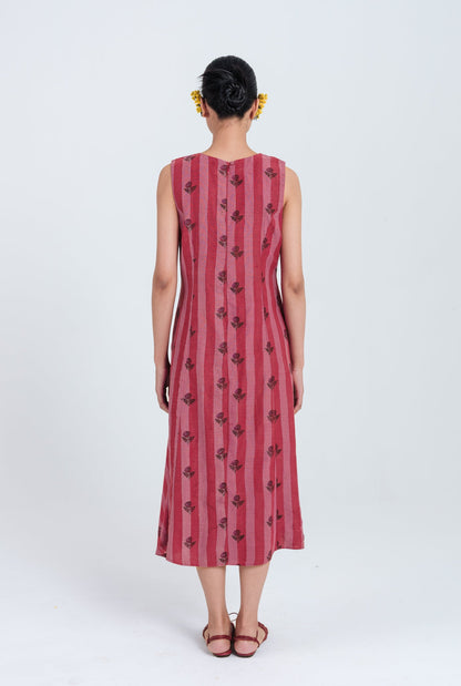 Spring | Red - Pink Asymmetric Dress — image 4